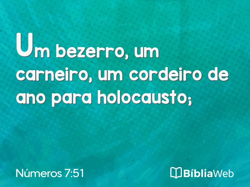 Números 7:51 em imagem para compartilhar