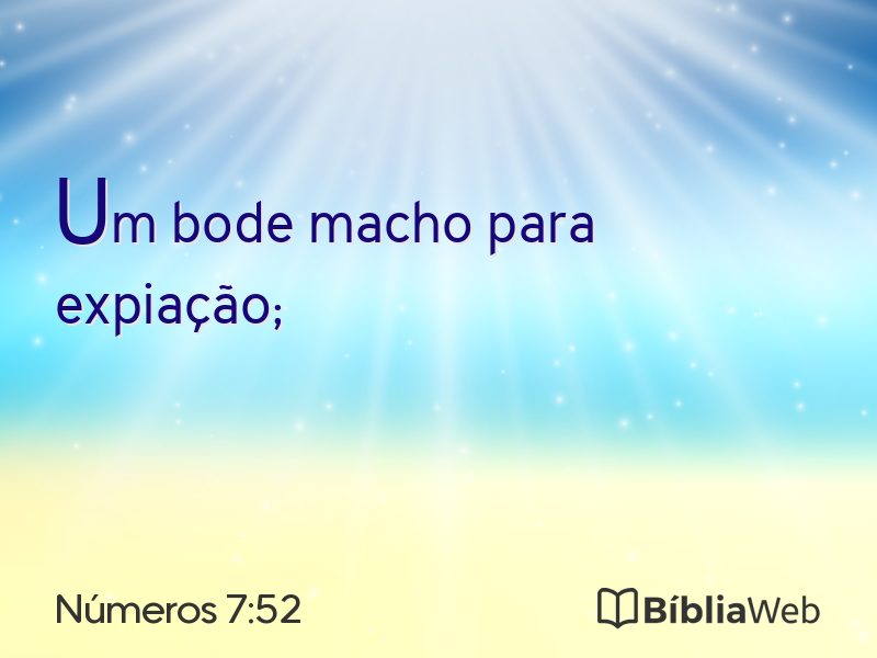 Números 7:52 em imagem para compartilhar