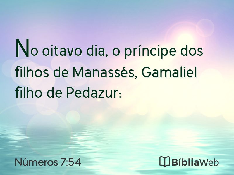 Números 7:54 em imagem para compartilhar