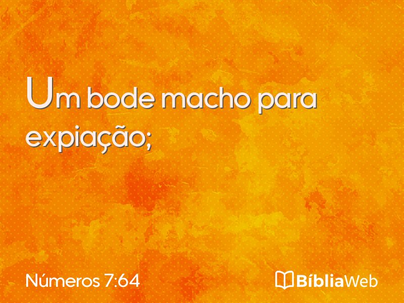 Números 7:64 em imagem para compartilhar