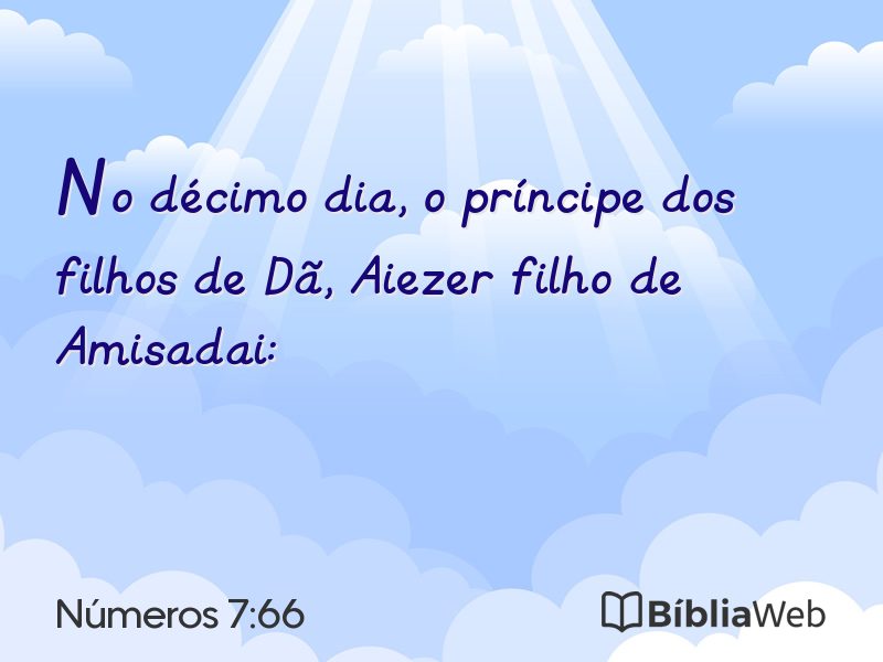 Números 7:66 em imagem para compartilhar