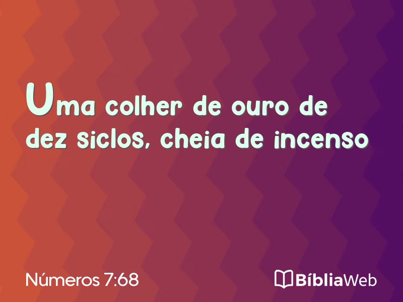 Números 7:68 em imagem para compartilhar
