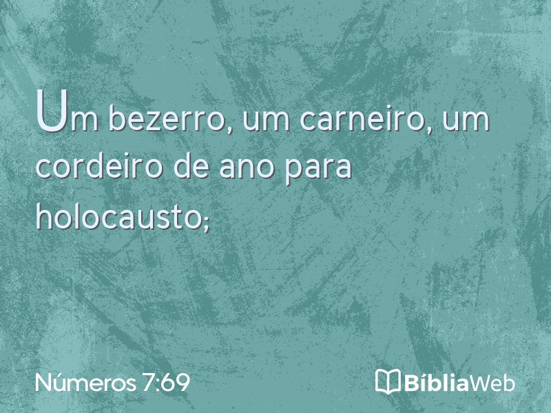 Números 7:69 em imagem para compartilhar