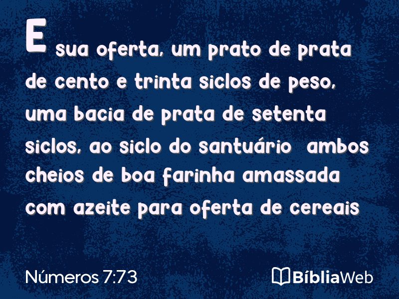 Números 7:73 em imagem para compartilhar