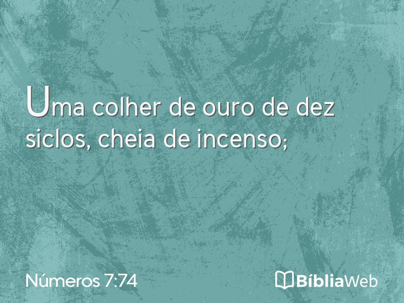 Números 7:74 em imagem para compartilhar