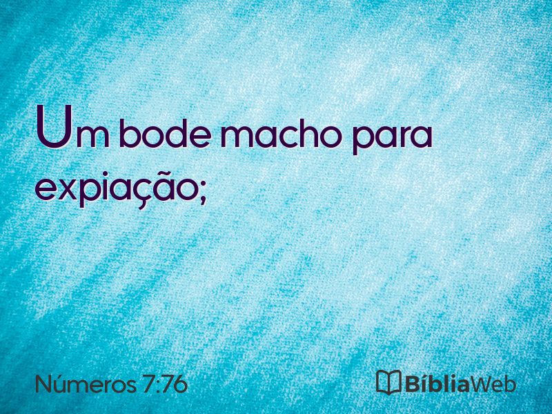 Números 7:76 em imagem para compartilhar
