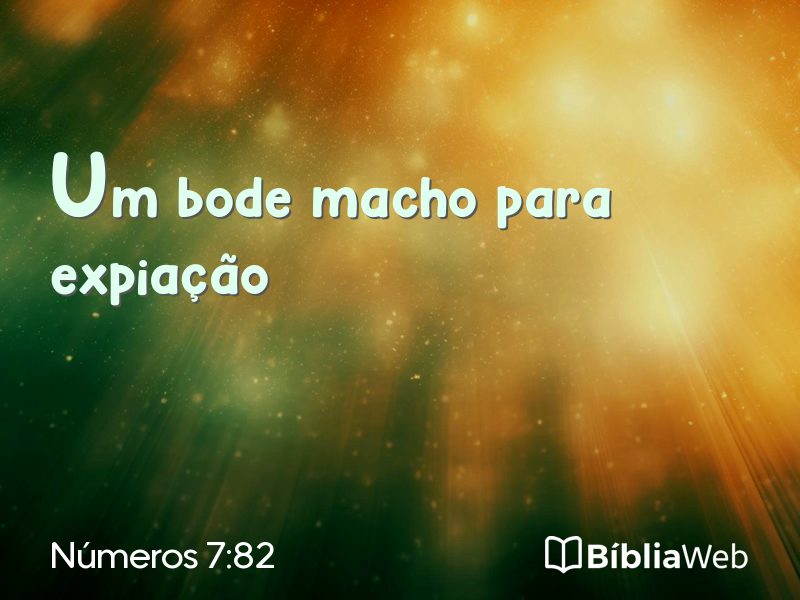 Números 7:82 em imagem para compartilhar