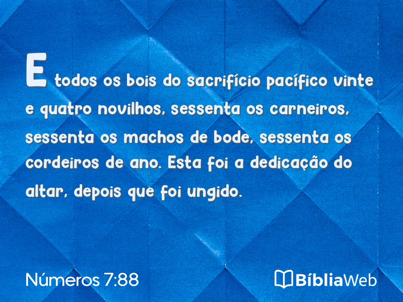 Números 7:88 em imagem para compartilhar