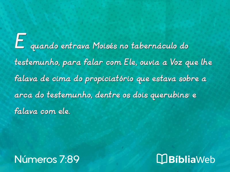 Números 7:89 em imagem para compartilhar
