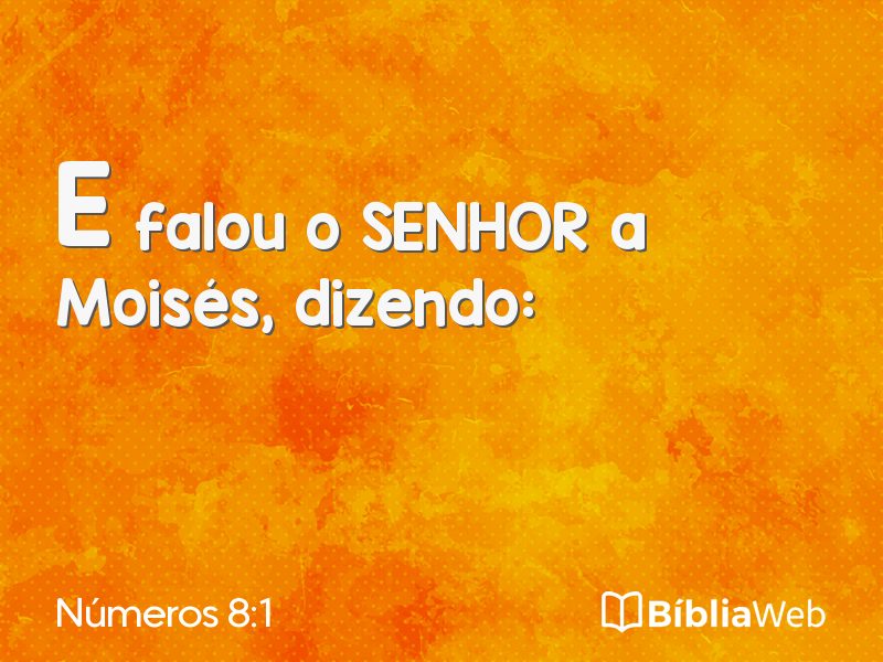 Números 8:1 em imagem para compartilhar