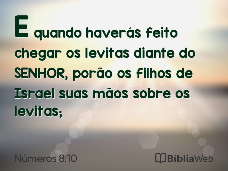 Números 8:10 em imagem para compartilhar