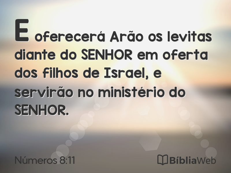 Números 8:11 em imagem para compartilhar