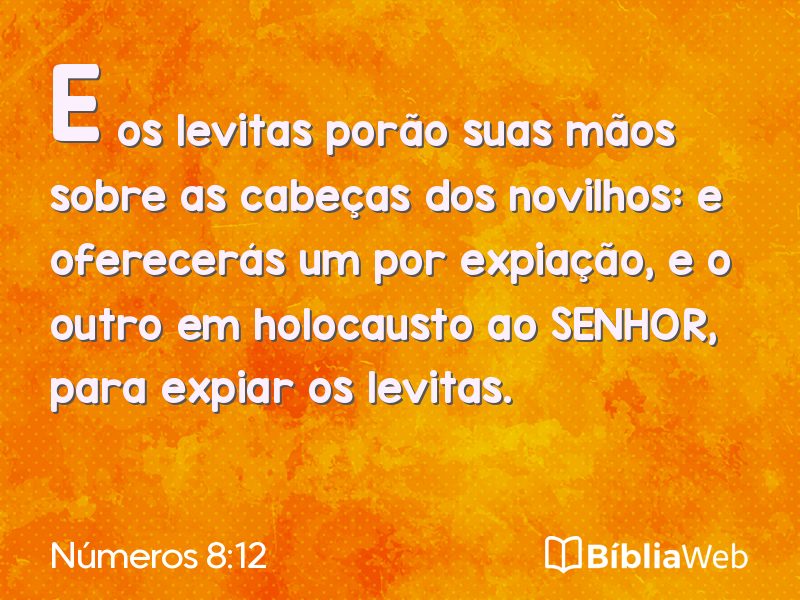 Números 8:12 em imagem para compartilhar