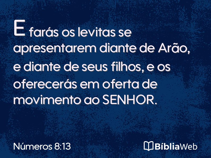 Números 8:13 em imagem para compartilhar