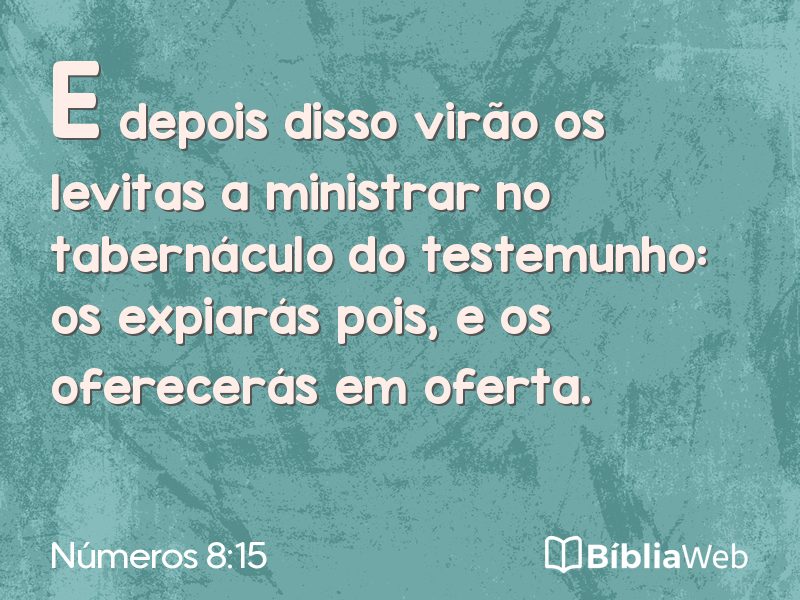Números 8:15 em imagem para compartilhar