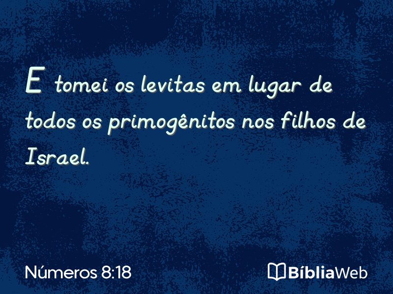 Números 8:18 em imagem para compartilhar
