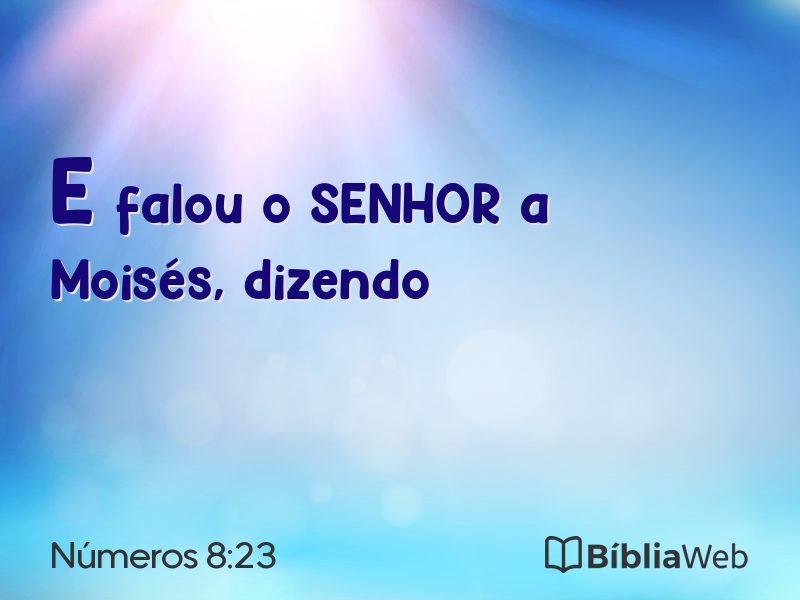 Números 8:23 em imagem para compartilhar
