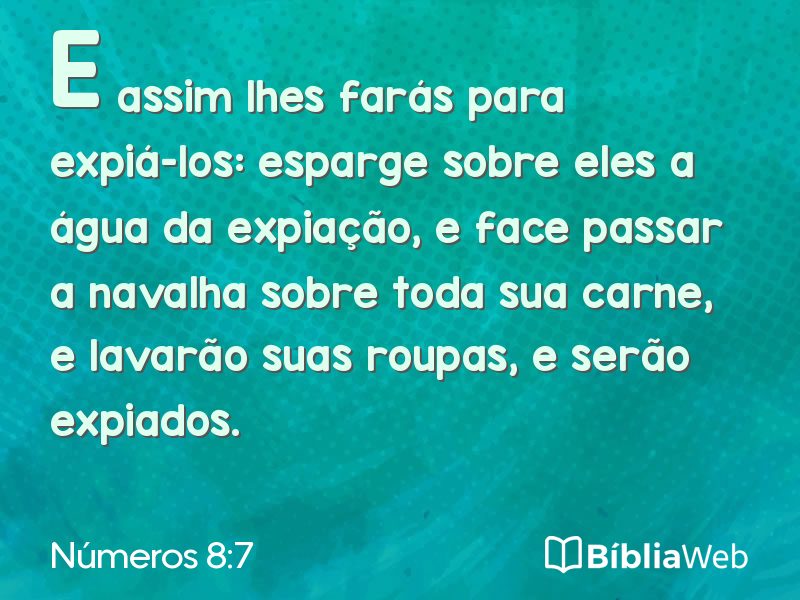 Números 8:7 em imagem para compartilhar