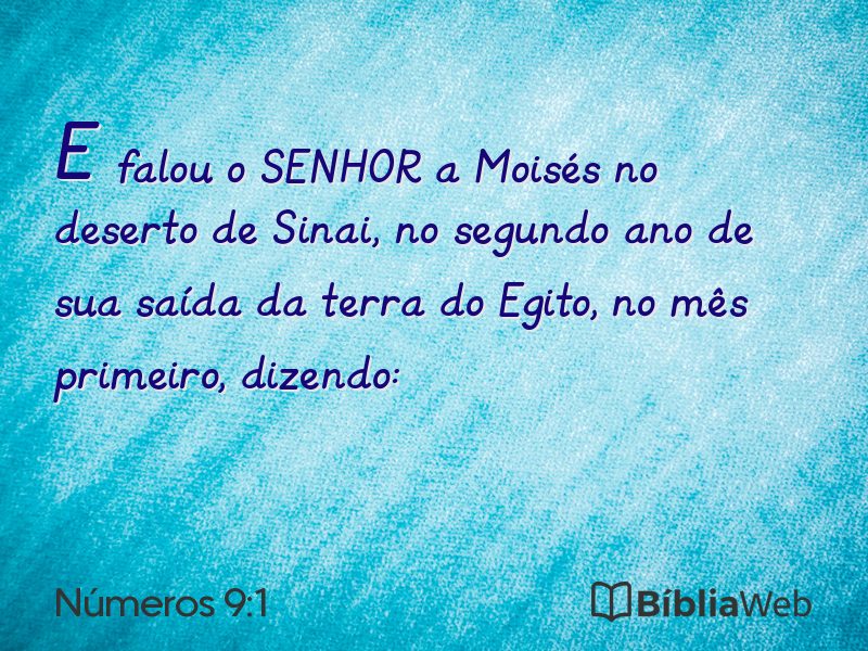 Números 9:1 em imagem para compartilhar