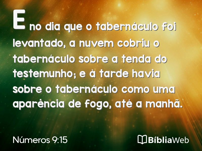 Números 9:15 em imagem para compartilhar