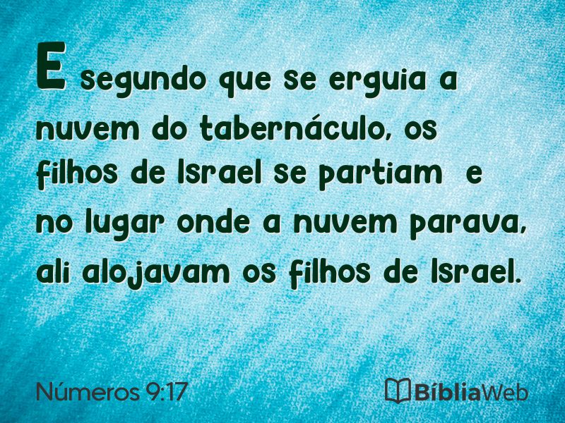 Números 9:17 em imagem para compartilhar