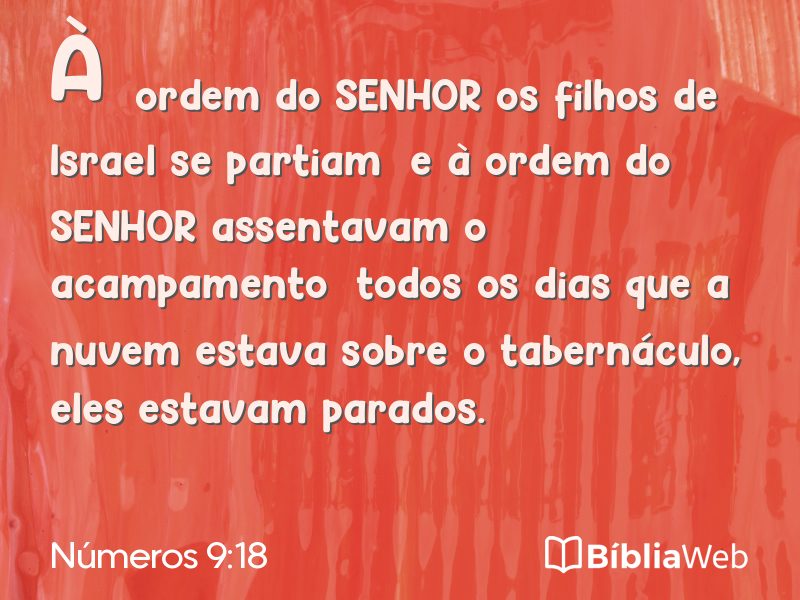 Números 9:18 em imagem para compartilhar