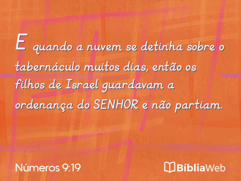 Números 9:19 em imagem para compartilhar