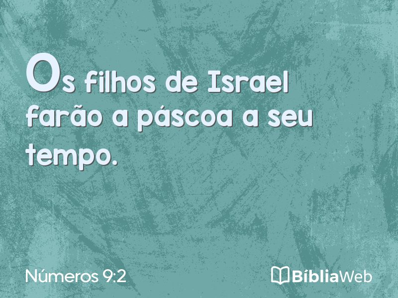 Números 9:2 em imagem para compartilhar