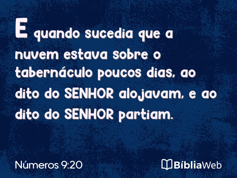 Números 9:20 em imagem para compartilhar