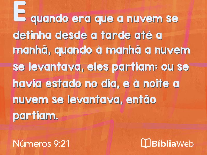 Números 9:21 em imagem para compartilhar
