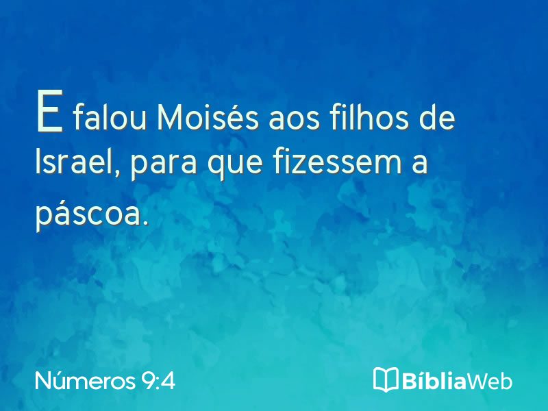 Números 9:4 em imagem para compartilhar