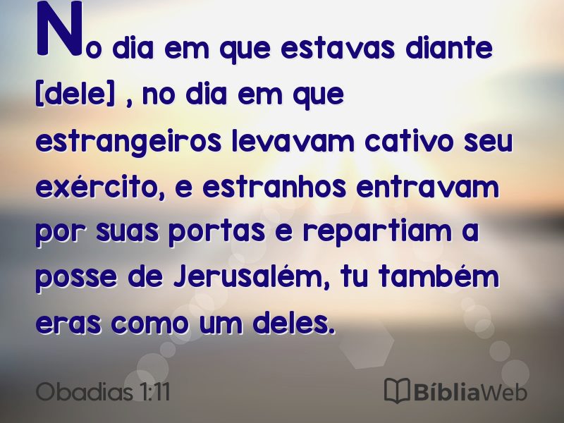 Obadias 1:11 em imagem para compartilhar