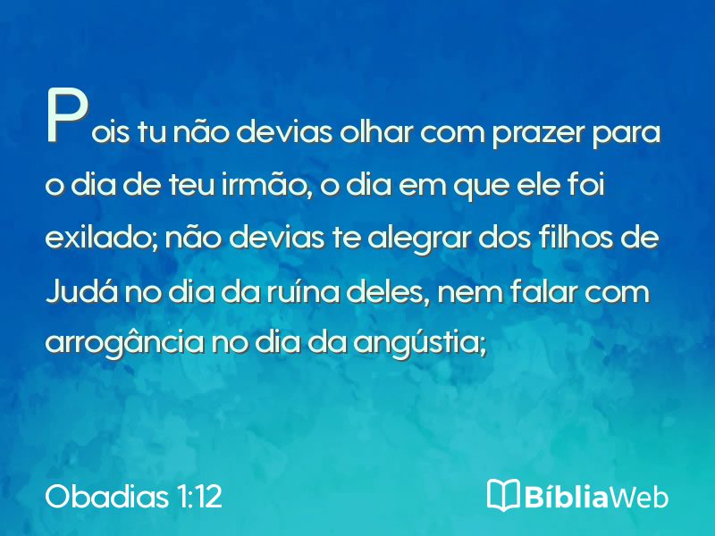 Obadias 1:12 em imagem para compartilhar