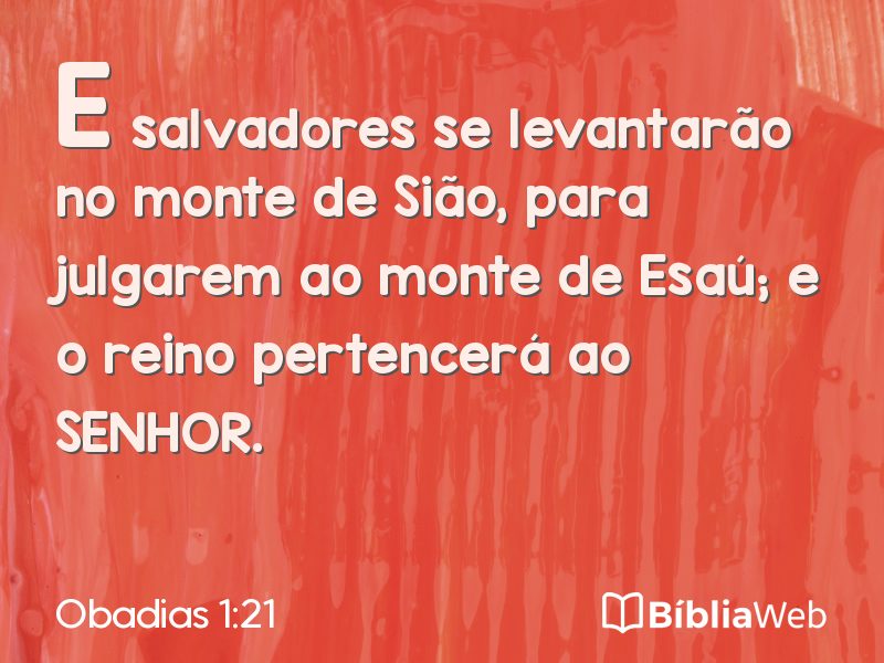 Obadias 1:21 em imagem para compartilhar