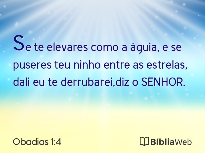 Obadias 1:4 em imagem para compartilhar