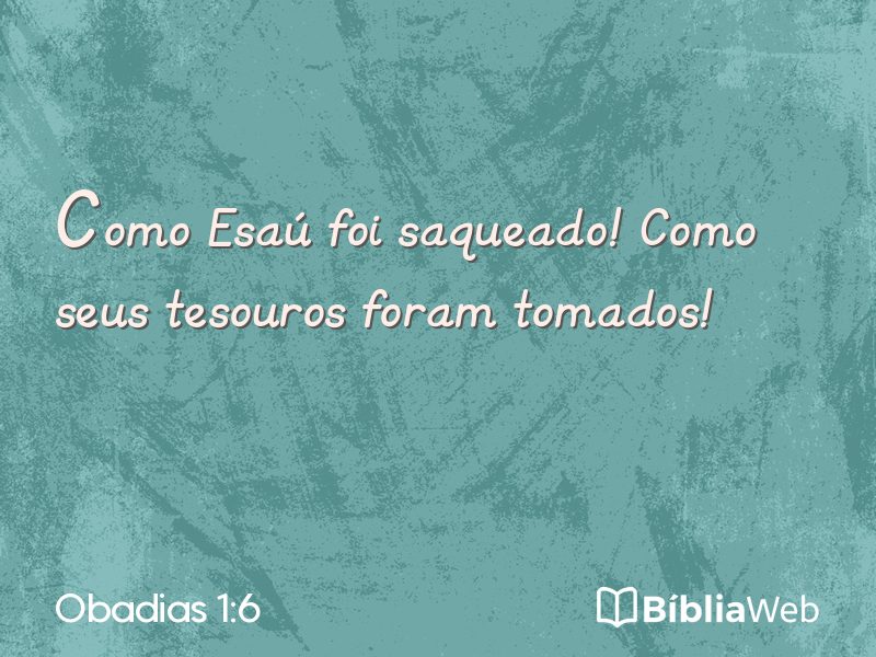 Obadias 1:6 em imagem para compartilhar