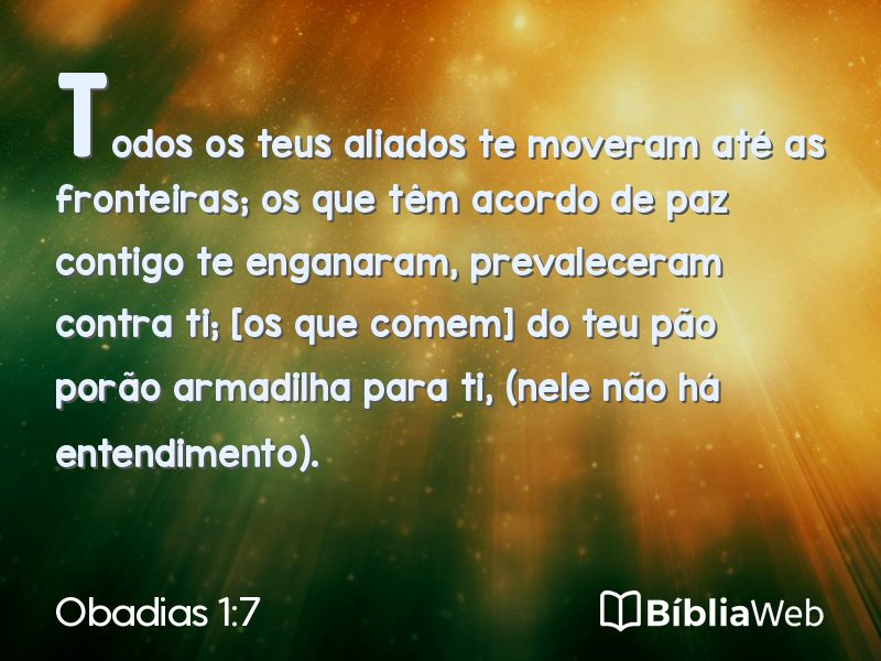 Obadias 1:7 em imagem para compartilhar