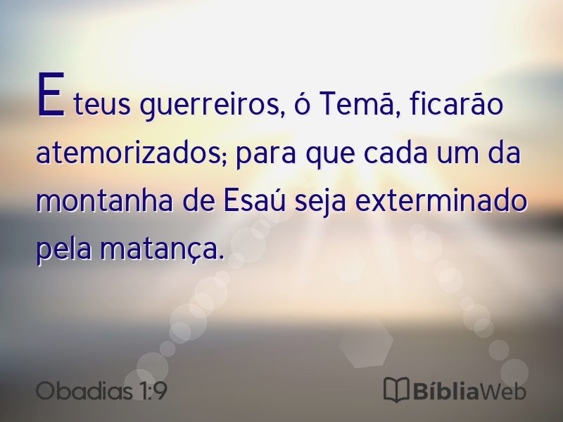 Obadias 1:9 em imagem para compartilhar