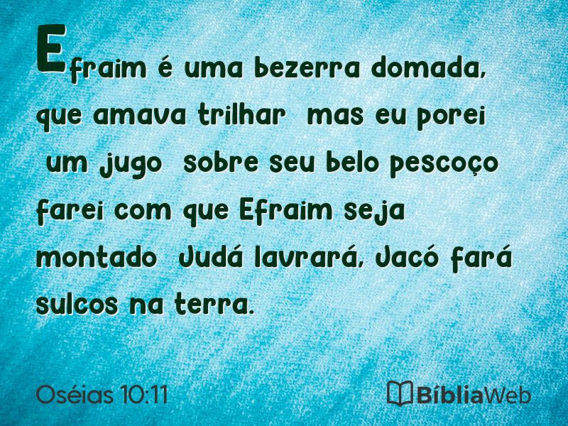 Oséias 10:11 em imagem para compartilhar