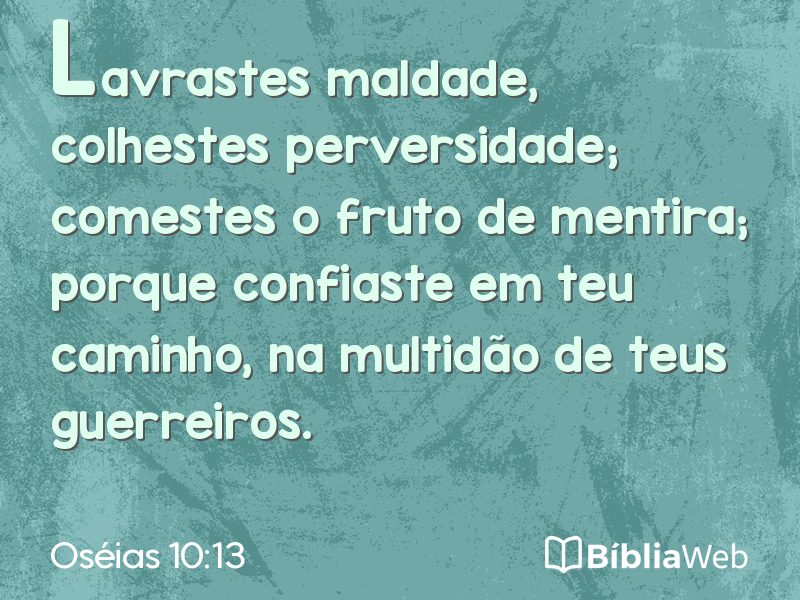 Oséias 10:13 em imagem para compartilhar
