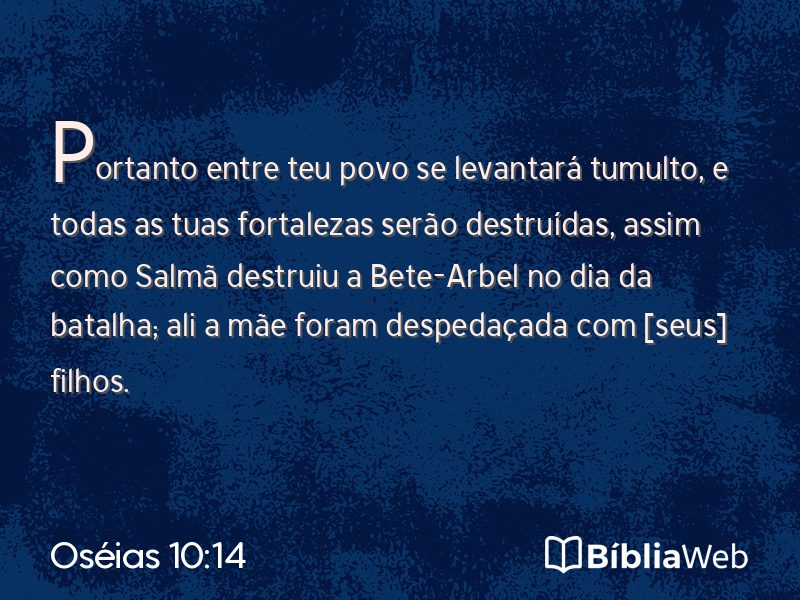 Oséias 10:14 em imagem para compartilhar