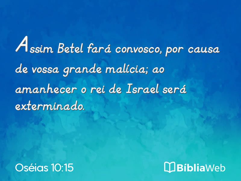 Oséias 10:15 em imagem para compartilhar