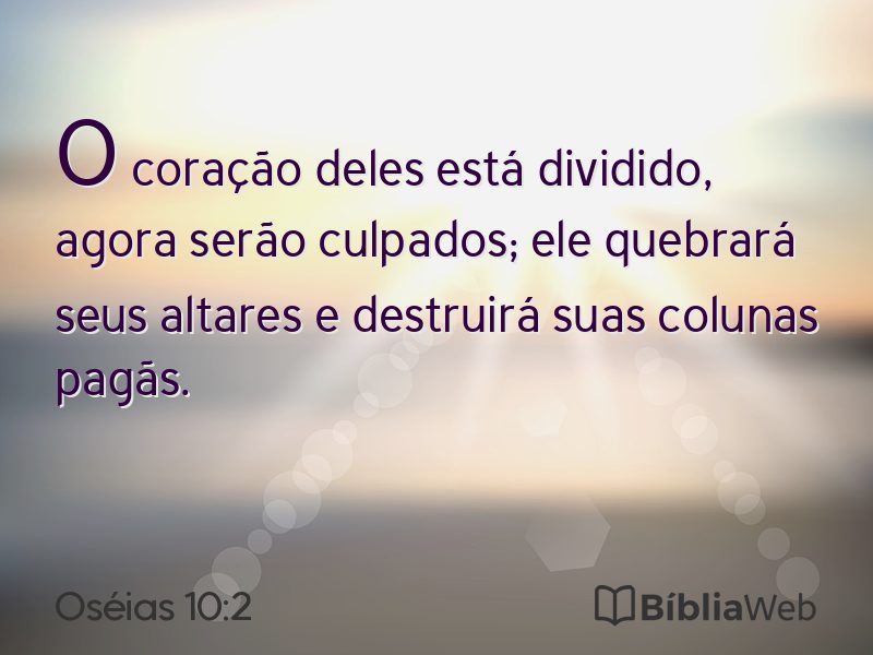 Oséias 10:2 em imagem para compartilhar