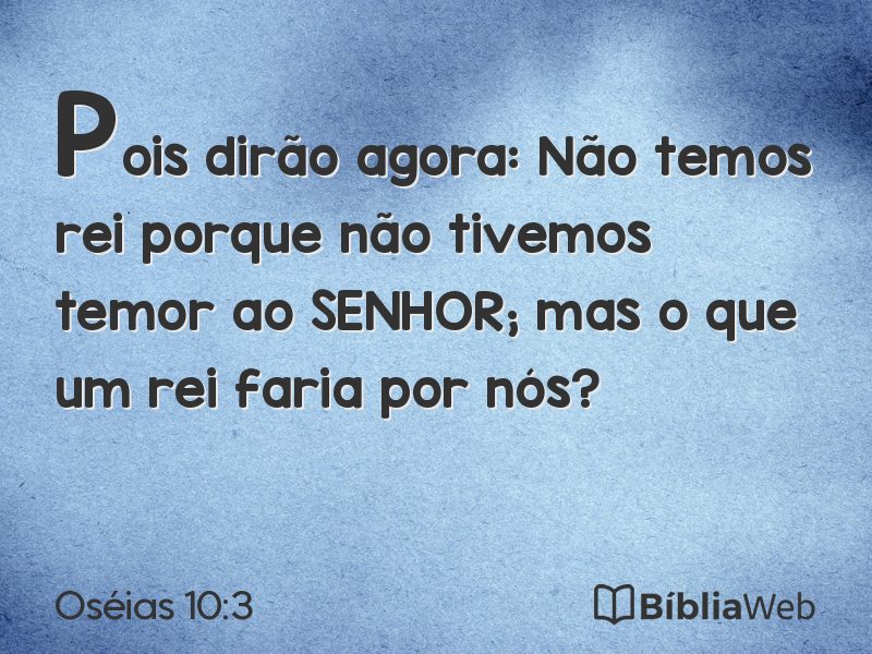 Oséias 10:3 em imagem para compartilhar