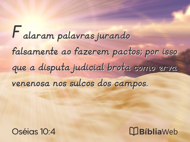 Oséias 10:4 em imagem para compartilhar