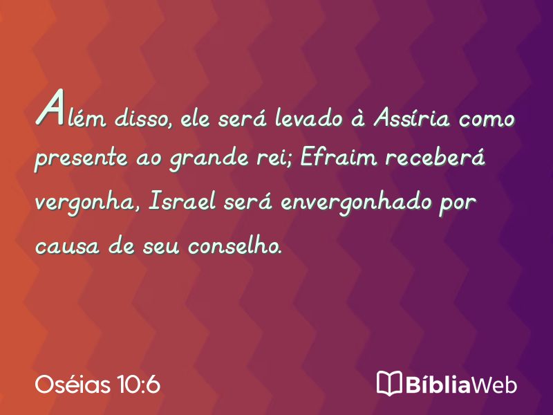 Oséias 10:6 em imagem para compartilhar