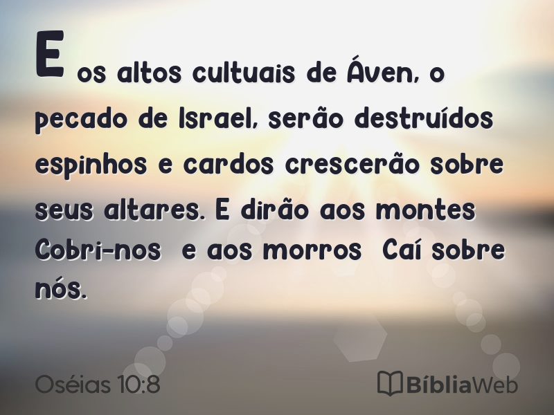 Oséias 10:8 em imagem para compartilhar
