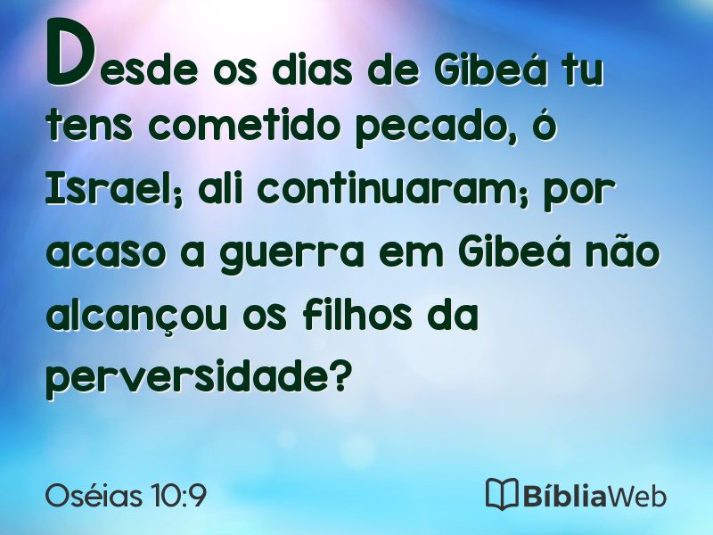 Oséias 10:9 em imagem para compartilhar
