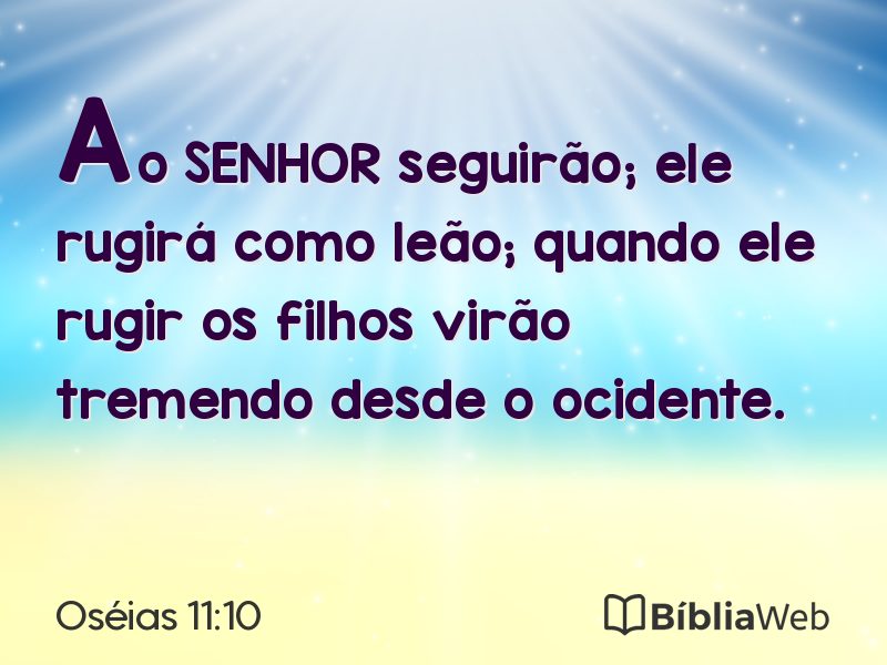 Oséias 11:10 em imagem para compartilhar