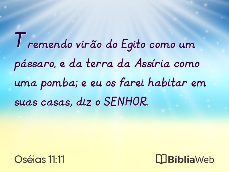 Oséias 11:11 em imagem para compartilhar